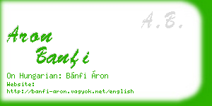 aron banfi business card